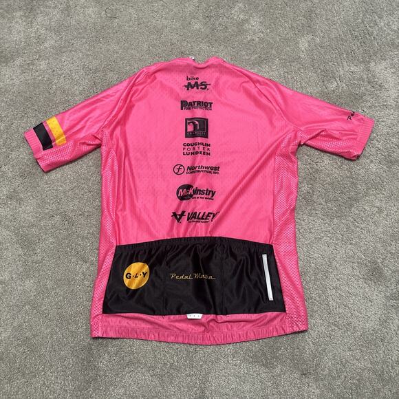 Pedal Mafia Jersey Pink Size XXL Cycling Jersey Full Zip - Picture 2 of 6